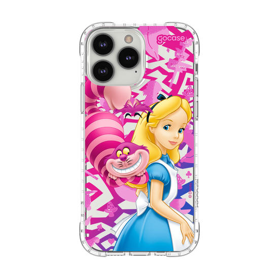 Capinha para celular Alice no País das Maravilhas - Alice e Gato Risonho