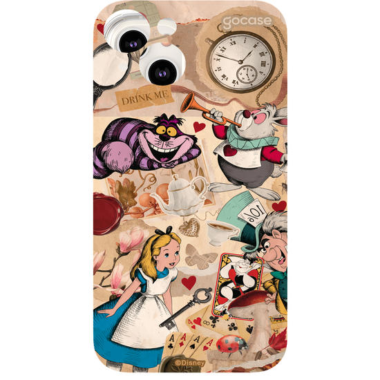 Capinha para celular  Alice no País das Maravilhas - Colagem