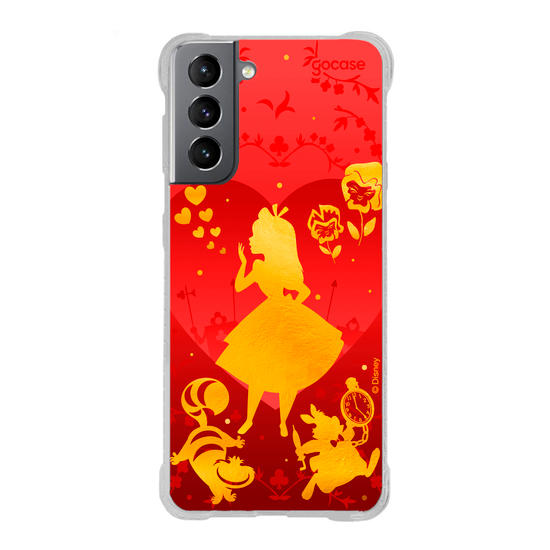 Capinha para celular  Alice no País das Maravilhas - Golden and Red
