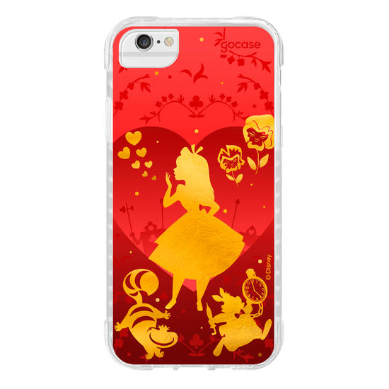 Capinha para celular  Alice no País das Maravilhas - Golden and Red
