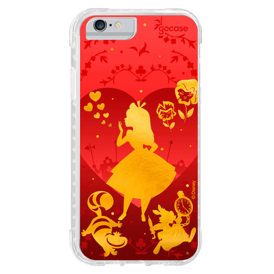 Capinha para celular  Alice no País das Maravilhas - Golden and Red