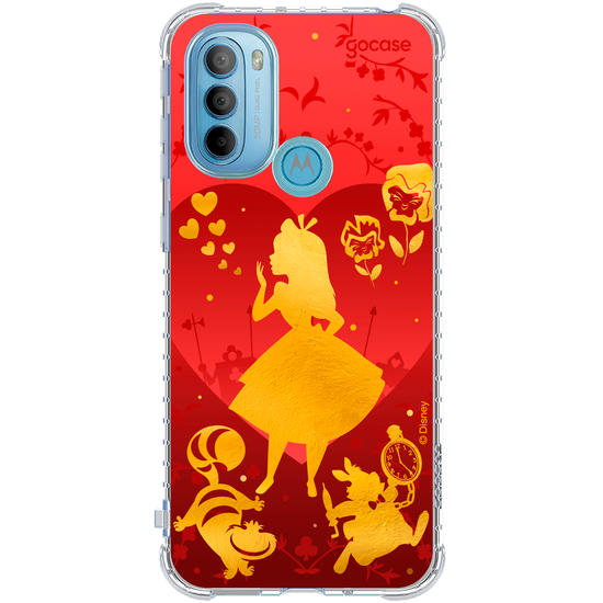Capinha para celular  Alice no País das Maravilhas - Golden and Red