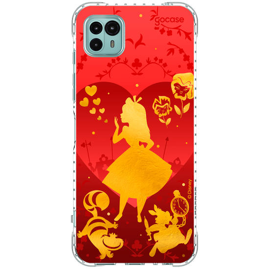 Capinha para celular  Alice no País das Maravilhas - Golden and Red