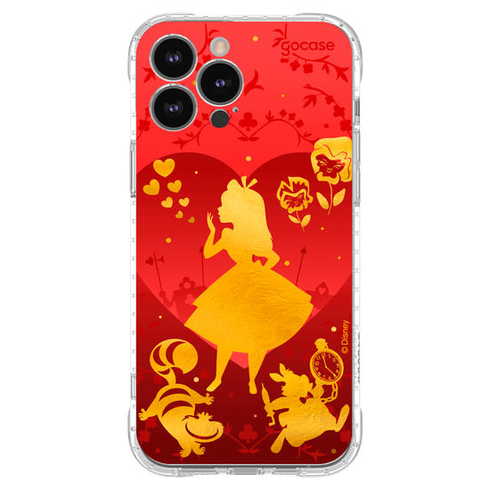 Capinha para celular  Alice no País das Maravilhas - Golden and Red