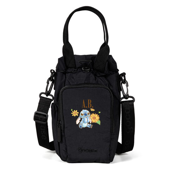 Bolsa de Garrafa - Lilo & Stitch - Stitch Fofo Girassóis Aquarela