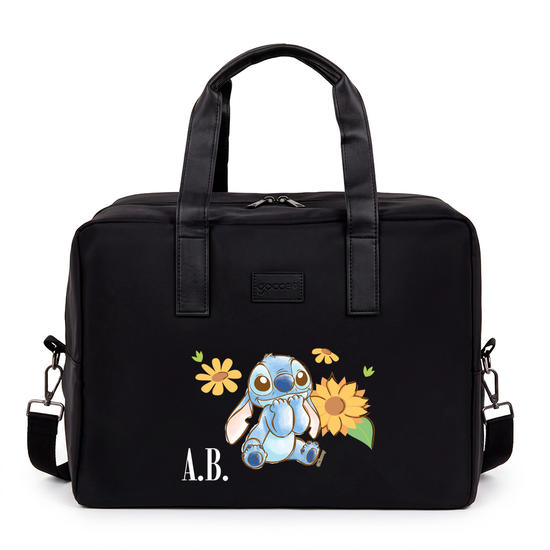 Bolsa Joy Pro -  Lilo & Stitch - Stitch Fofo Girassóis Aquarela