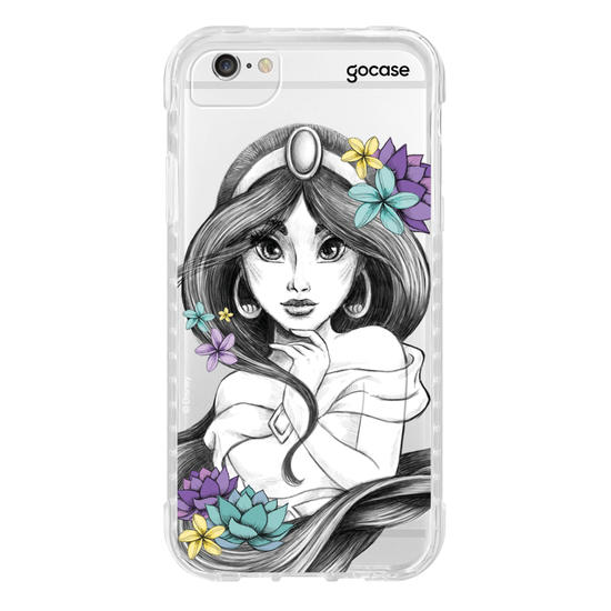 Capinha para celular Disney - Princesas - Jasmine Floral