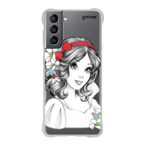 Capinha para celular Disney - Princesas - Branca de Neve Floral