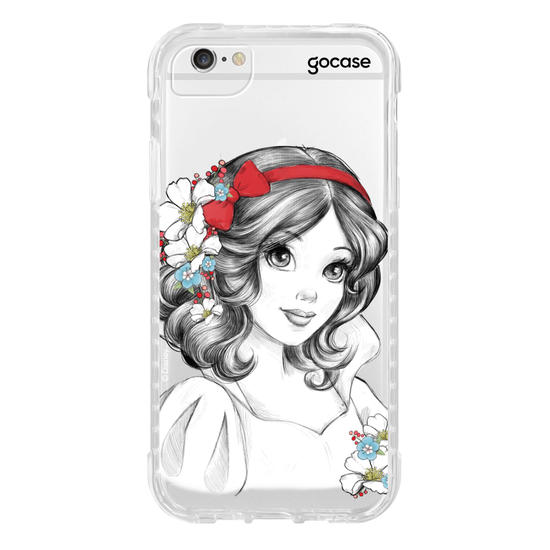 Capinha para celular Disney - Princesas - Branca de Neve Floral