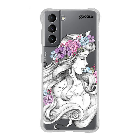 Capinha para celular Disney - Princesas - Aurora Floral
