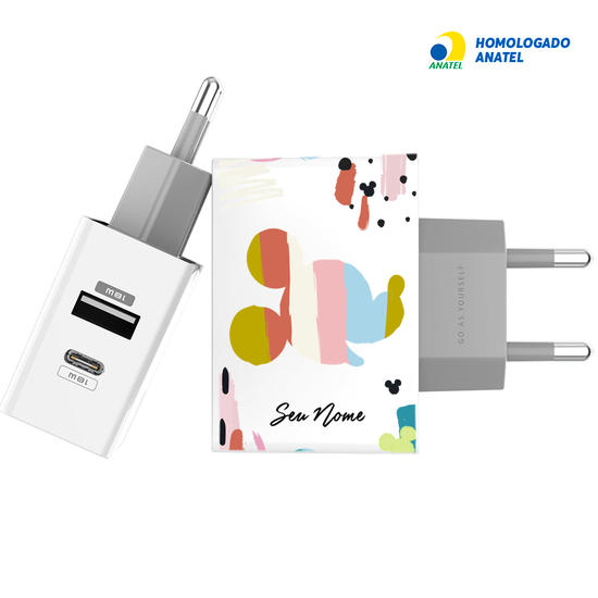 Carregador Turbo Power Gocase - Iphone / Android -  Disney - Mix de Cores