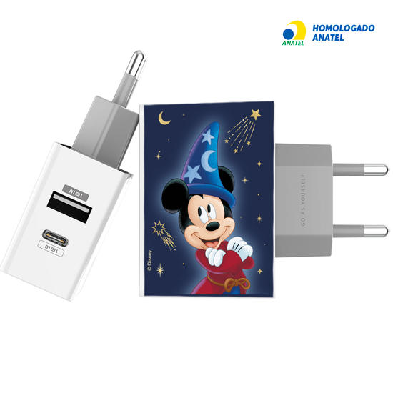 Carregador Turbo Power Gocase - Iphone / Android -  Disney - Mickey Estrelas no Céu