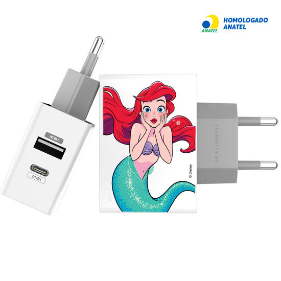 Carregador Turbo Power Gocase - Iphone / Android -  Disney Princesas - Ariel