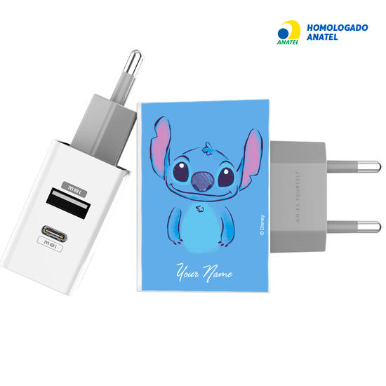 Carregador Turbo Power Gocase - Iphone / Android -  Lilo e Stitch - Stitch