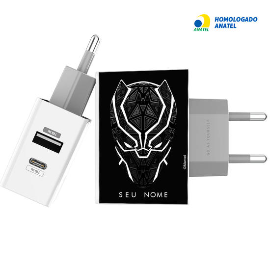 Carregador Turbo Power Gocase - Iphone / Android -  Pantera Negra - Nas Sombras