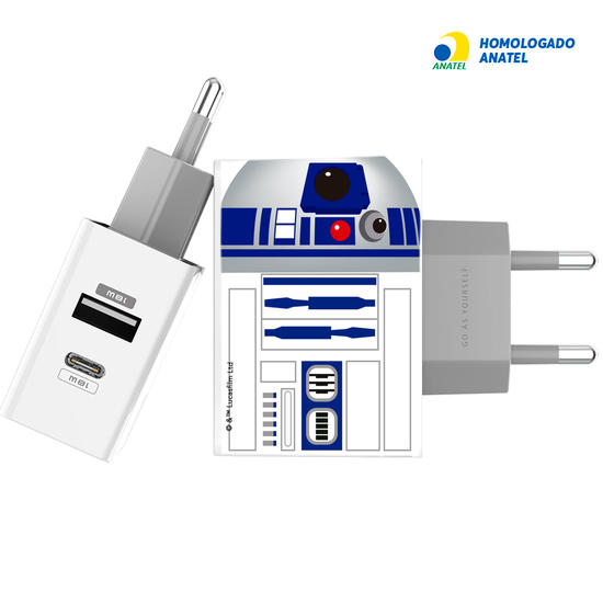 Carregador Turbo Power Gocase - Iphone / Android -  Star Wars: R2-D2