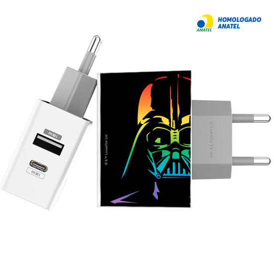 Carregador Turbo Power Gocase - Iphone / Android -  Pride - Darth Vader Color