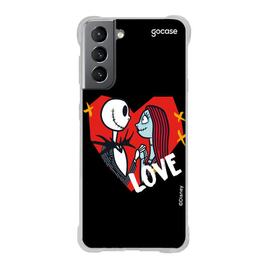 Capinha para celular Disney - Jack e Sally - Apaixonados