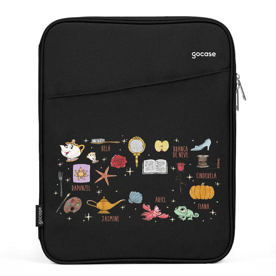 Capa Para Notebook Slim - Pattern Princess Elements