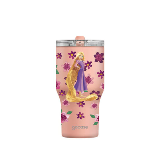 Copo Térmico Daily + Ebook -  Rapunzel - Floral e Princesas