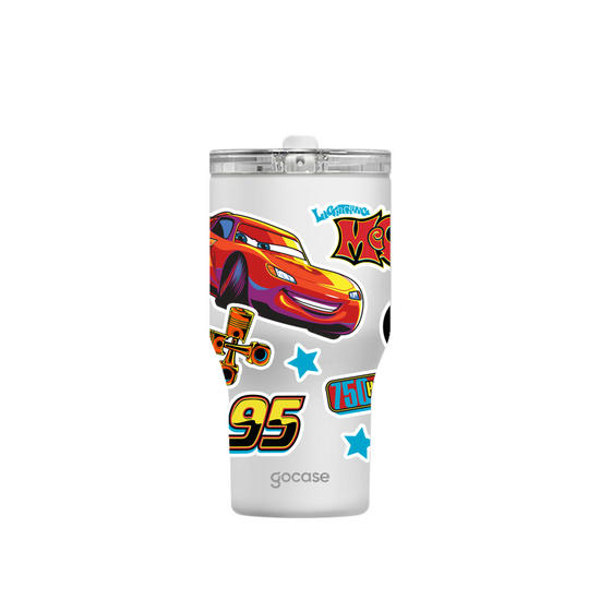 Copo Térmico Daily + Ebook -  Carros - Relâmpago Stickers