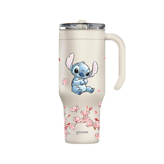 Copo Térmico Life + Ebook -  Lilo & Stitch - Classical Rose
