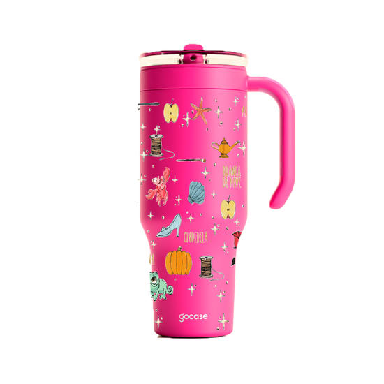 Copo Térmico Life + Ebook -  Princesas - Pattern Princess Elements