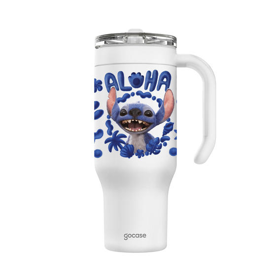 Copo Térmico Life + Ebook -  Lilo e Stitch - Aloha Stitch!