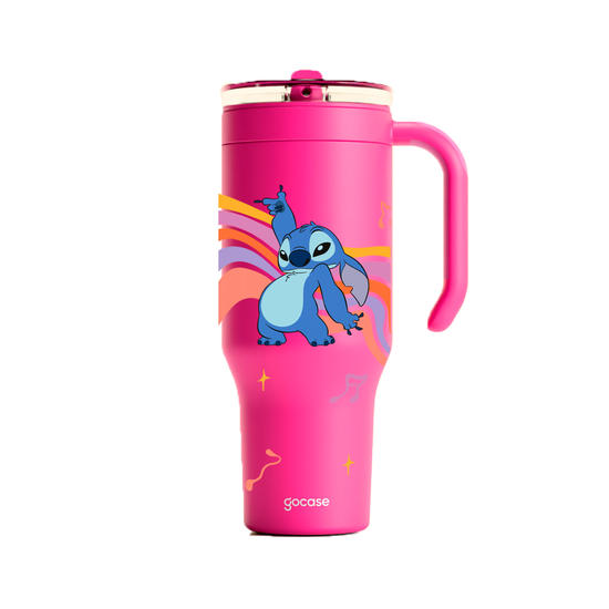 Copo Térmico Life + Ebook -  Lilo & Stitch - Groovy Vibes