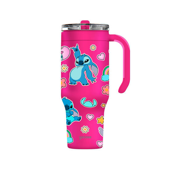 Copo Térmico Life + Ebook -  Lilo & Stitch - Stickers Cute