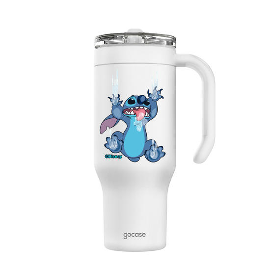 Copo Térmico Life + Ebook -  Lilo & Stitch - Stitch Escorregadio