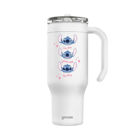 Copo Térmico Life + Ebook -  Lilo & Stitch - Just Going With The Flow