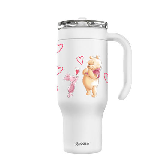 Copo Térmico Life + Ebook -  Ursinho Pooh - Valentine's