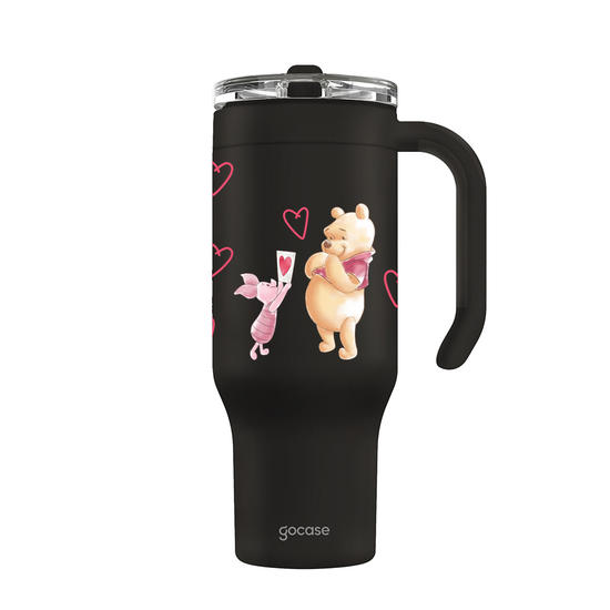 Copo Térmico Life + Ebook -  Ursinho Pooh - Valentine's