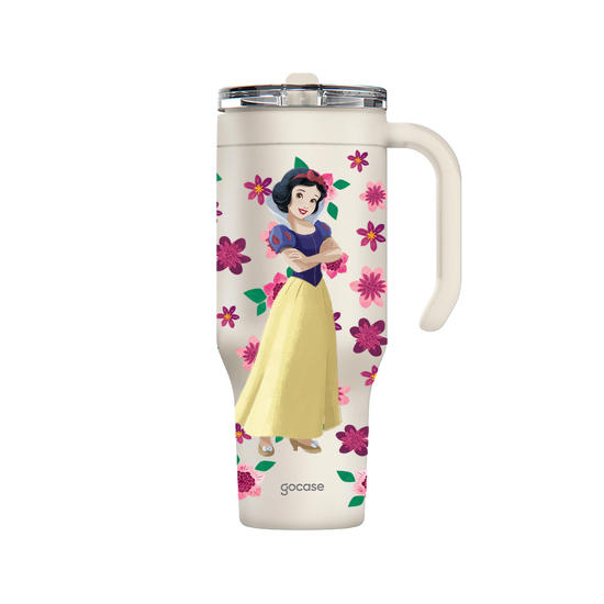 Copo Térmico Life - Branca de Neve - Floral e Princesas