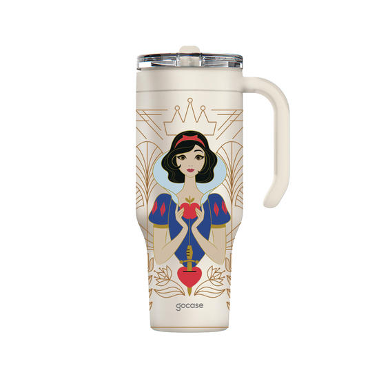 Copo Térmico Life - Princesas - Branca de Neve Lineart Vitral