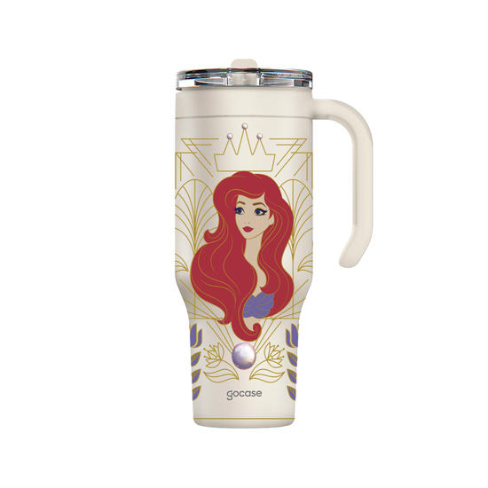 Copo Térmico Life - Princesas - Ariel Lineart Vitral