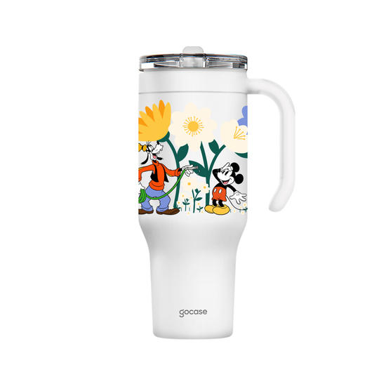 Copo Térmico Life + Ebook -  Mickey & Amigos - No Jardim