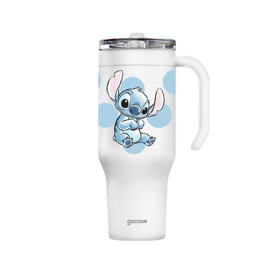 Copo Térmico Life + Ebook -  Lilo & Stitch - Poá