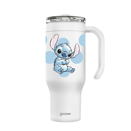 Copo Térmico Life + Ebook -  Lilo & Stitch - Poá