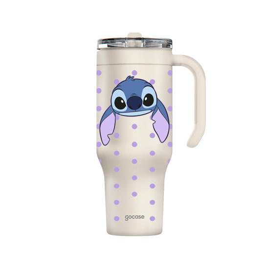 Copo Térmico Life - Lilo & Stitch - Poá Lilás