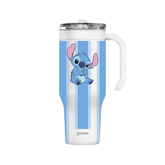 Copo Térmico Life + Ebook -  Lilo & Stitch - Blue Stripes