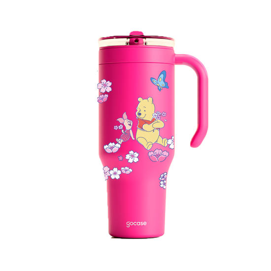 Copo Térmico Life + Ebook -  Ursinho Pooh - Primavera de Cerejeiras