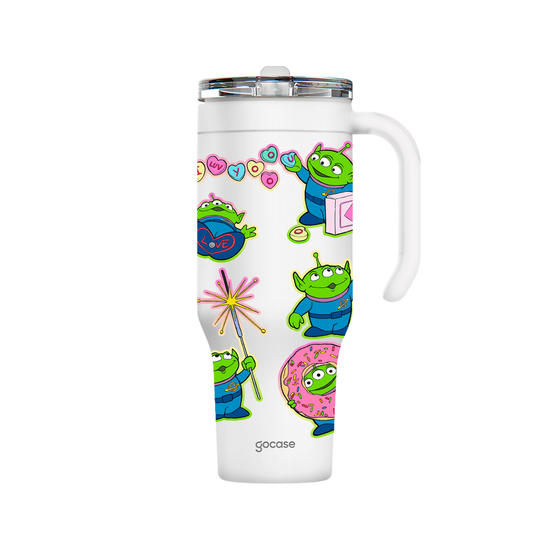 Copo Térmico Life + Ebook -  Toy Story - Aliens Stickers