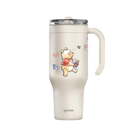 Copo Térmico Life - Ursinho Pooh - Watercolor Butterflies