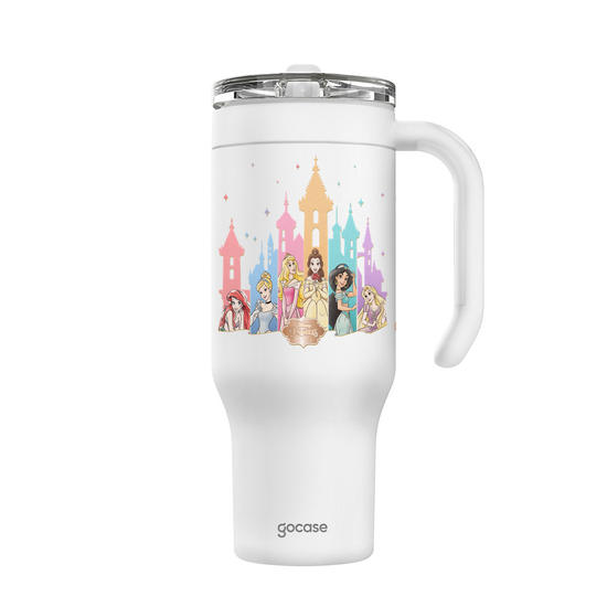 Copo Térmico Life + Ebook -  Princesas - Paleta Castelo Encantado