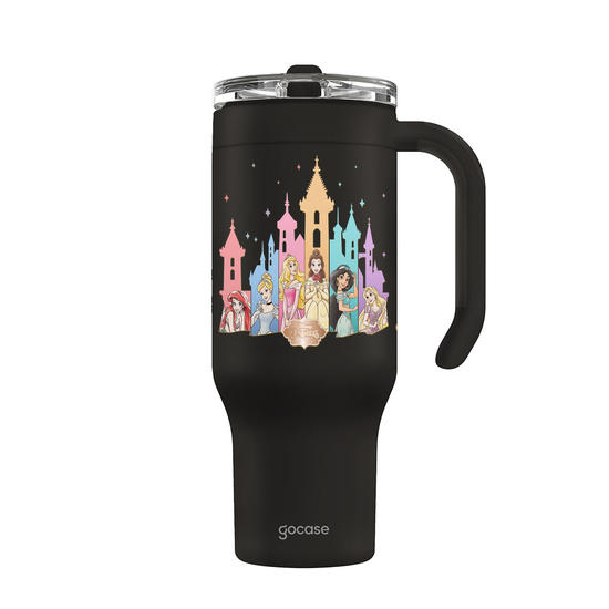 Copo Térmico Life + Ebook -  Princesas - Paleta Castelo Encantado