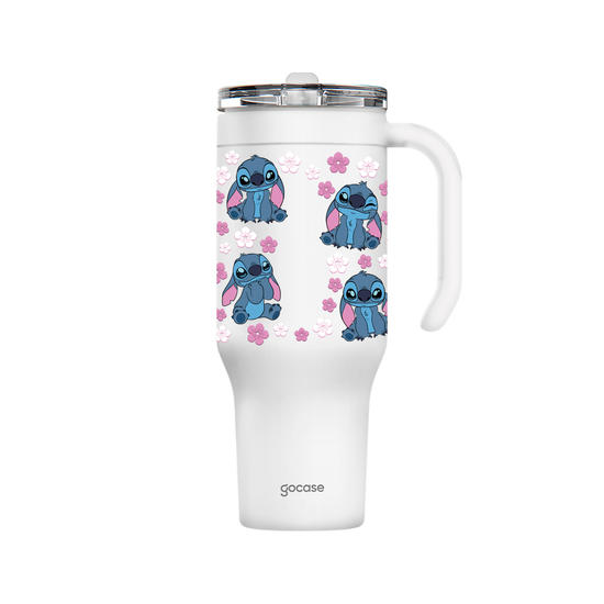 Copo Térmico Life + Ebook - Lilo & Stitch - Cute Pattern