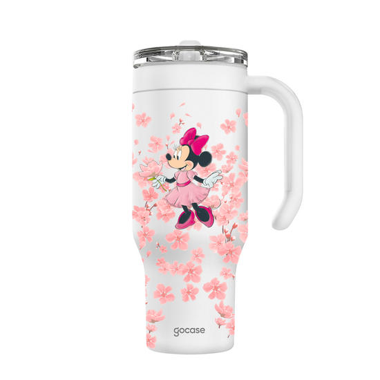 Copo Térmico Life + Ebook -  Mickey & Amigos - Minnie Jardim Vertical