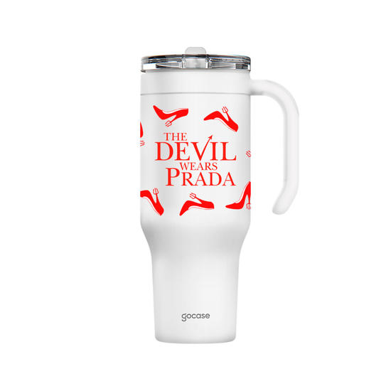Copo Térmico Life + Ebook - O Diabo Veste Prada - Salto Vermelho